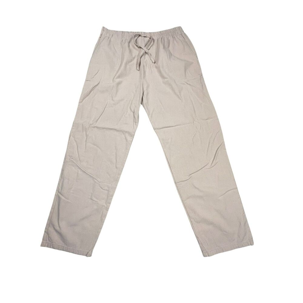 Vintage B’Gauze Beige Lounge Pants Women’s Size 1 USA Made 100% Cotton Boho